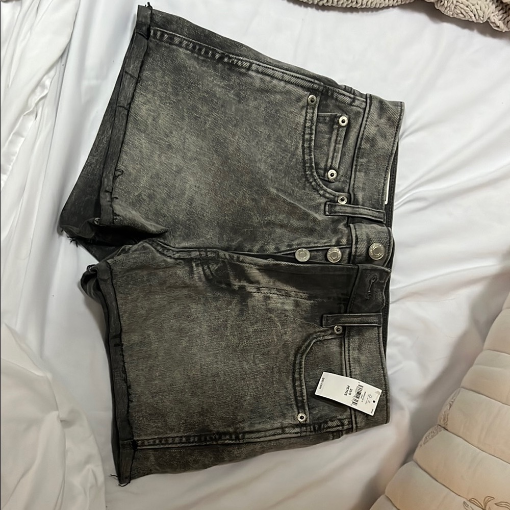 Women's Gray Denim Shorts